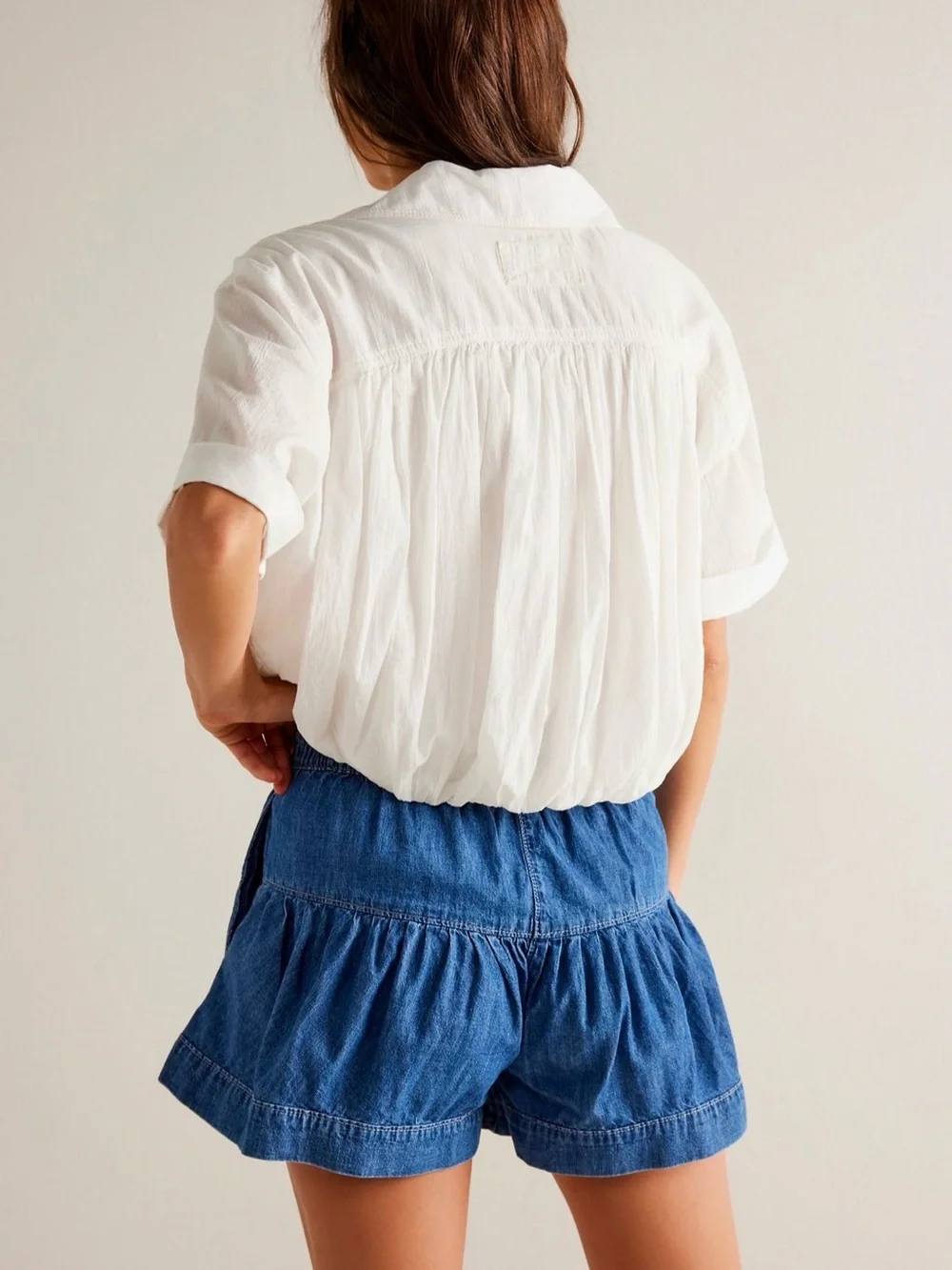Free People We The Free fleur denim shorts. Size small. True blue! 🎉NWOT - Picture 3 of 6